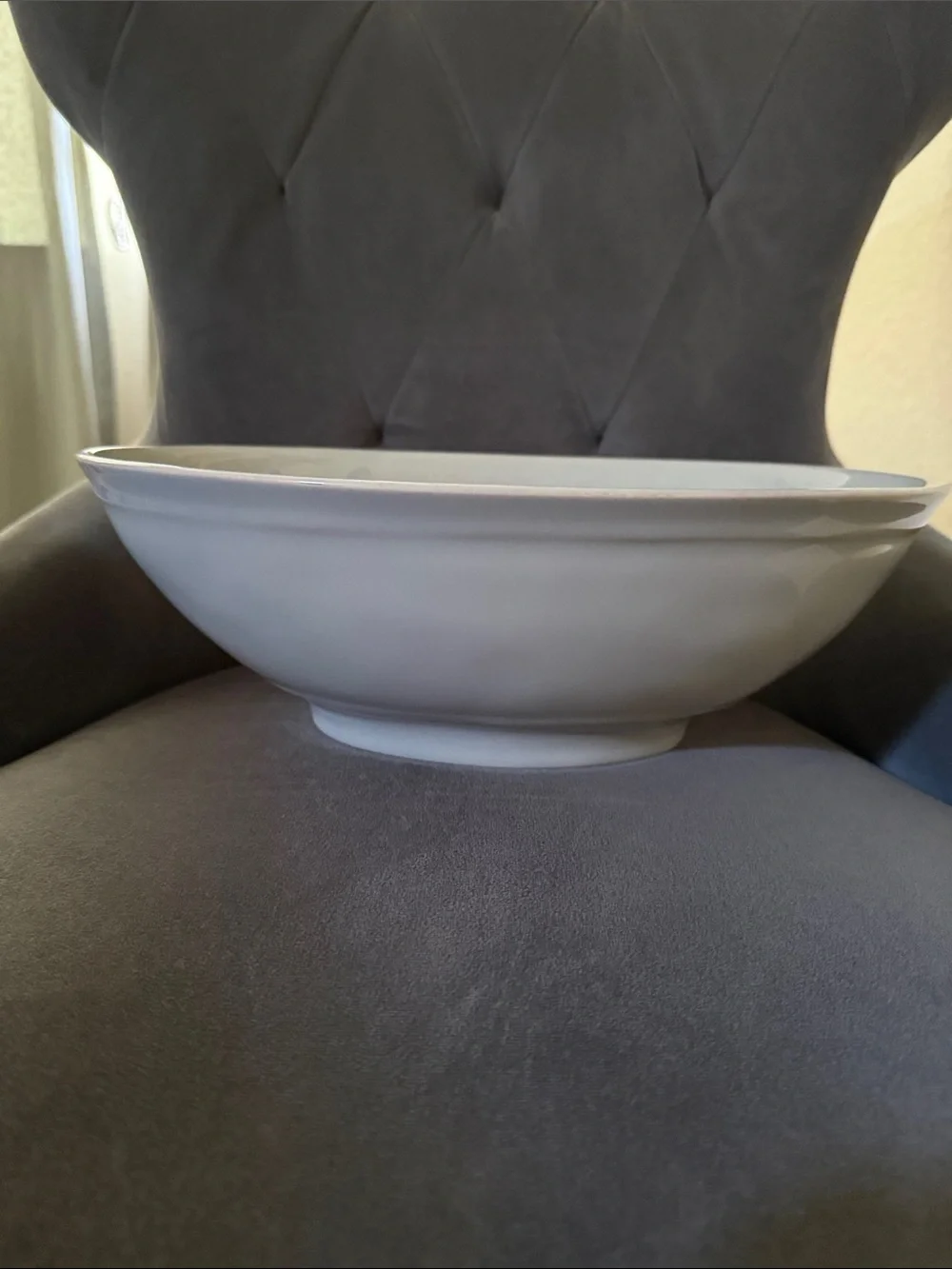 NWT Pottery Barn Cambria Oval Handcrafted Serving Bowl, Gray (retired color)